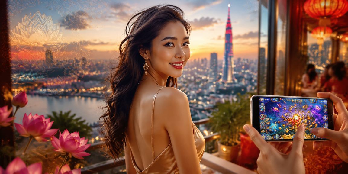 Người chơi tại bãi biển Hồ Chí Minh trải nghiệm trò chơi bắn cá và nạp tiền qua di động