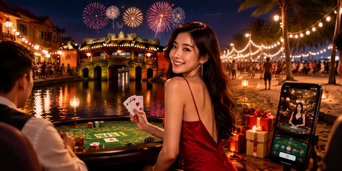 Người chơi baccarat tại chợ đêm Hội An theo dõi kết quả và giao dịch tài khoản