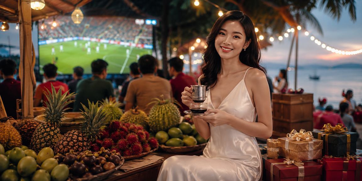Người hâm mộ bóng đá tại vùng Mekong theo dõi kèo cược bên cốc cà phê Việt