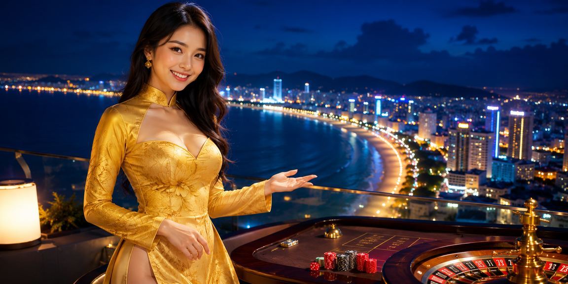 Người phụ nữ mặc áo dài tại Quy Nhơn sử dụng ứng dụng casino an toàn trên điện thoại